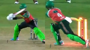Shai Hope's Bizarre Hit-Wicket Dismissal on Wide Ball Stuns Caribbean Premier League