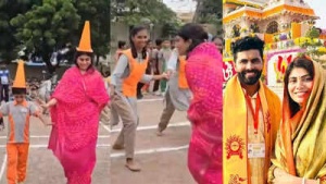 Rivaba Jadeja, Wife of Cricketer Ravindra, Joins Students in Kabaddi and Tug-of-War at School Sports Day