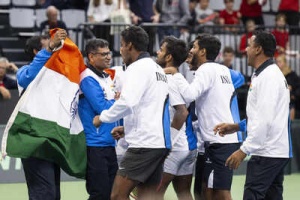 India Achieves Historic Davis Cup Victory Over Switzerland, First Away Win Against European Team Since 1993
OR
Davis Cup: India's Triumph Over Switzerland Marks Milestone Not Seen Since 1993