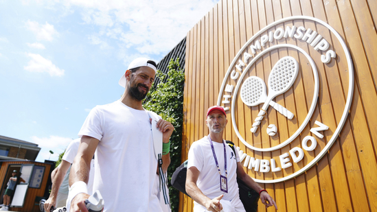 Djokovic aims for his eighth Wimbledon title.