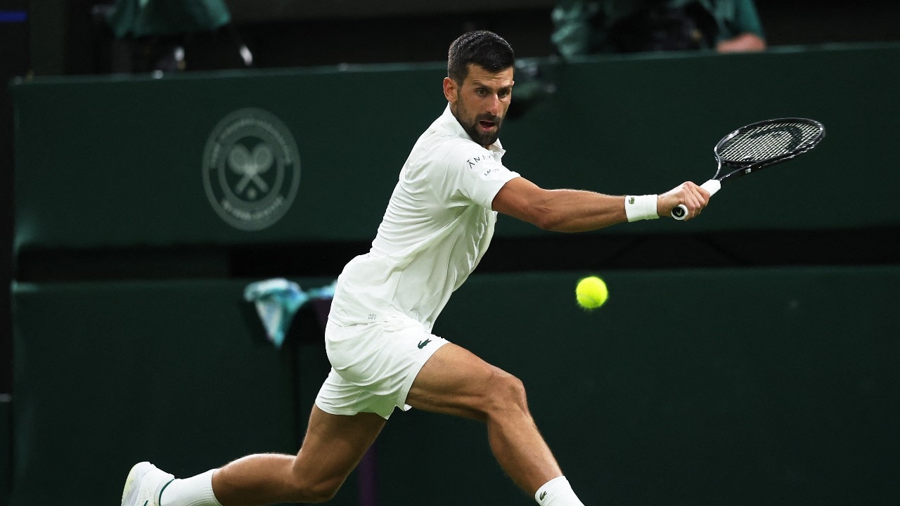 Novak Djokovic in action
