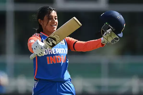 Smriti Mandhana scored her maiden T20I hundred in the first game against England